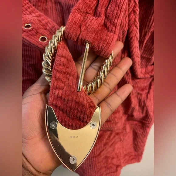 Show Me Your MuMu Red Corduroy dress - Picture 8 of 14